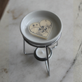 Wax Burner on Silver Stand